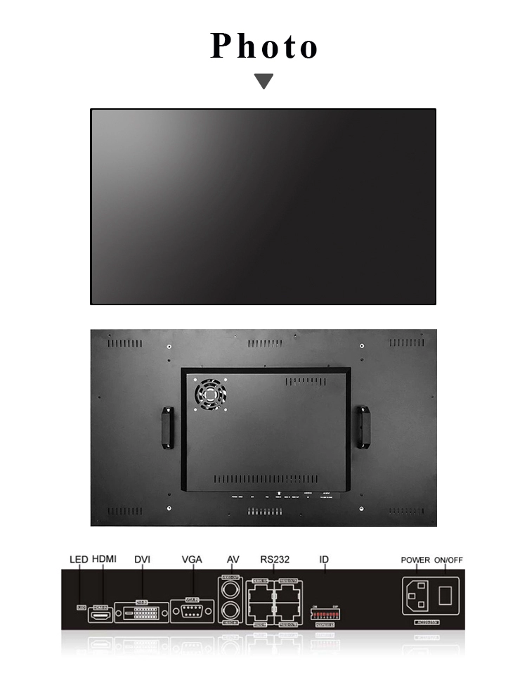 55 εσωτερική οδηγημένη 1x4 2x2 2x3 LCD εμπορική ψηφιακή επίδειξη διαφήμισης ίντσας που συνδέει τον τηλεοπτικό τοίχο