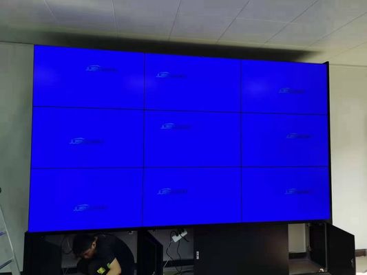 Μεγάλη οθόνη βίντεο τοίχου 46 ιντσών, 3x3 LED τοίχος βίντεο ευθεία κάτω
