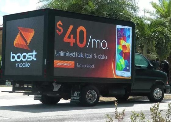 P5 επίδειξη 40000Dots των Rgb οδηγήσεων φορτηγών κινητών/εικονοκύτταρο Sqm για τη διαφήμιση